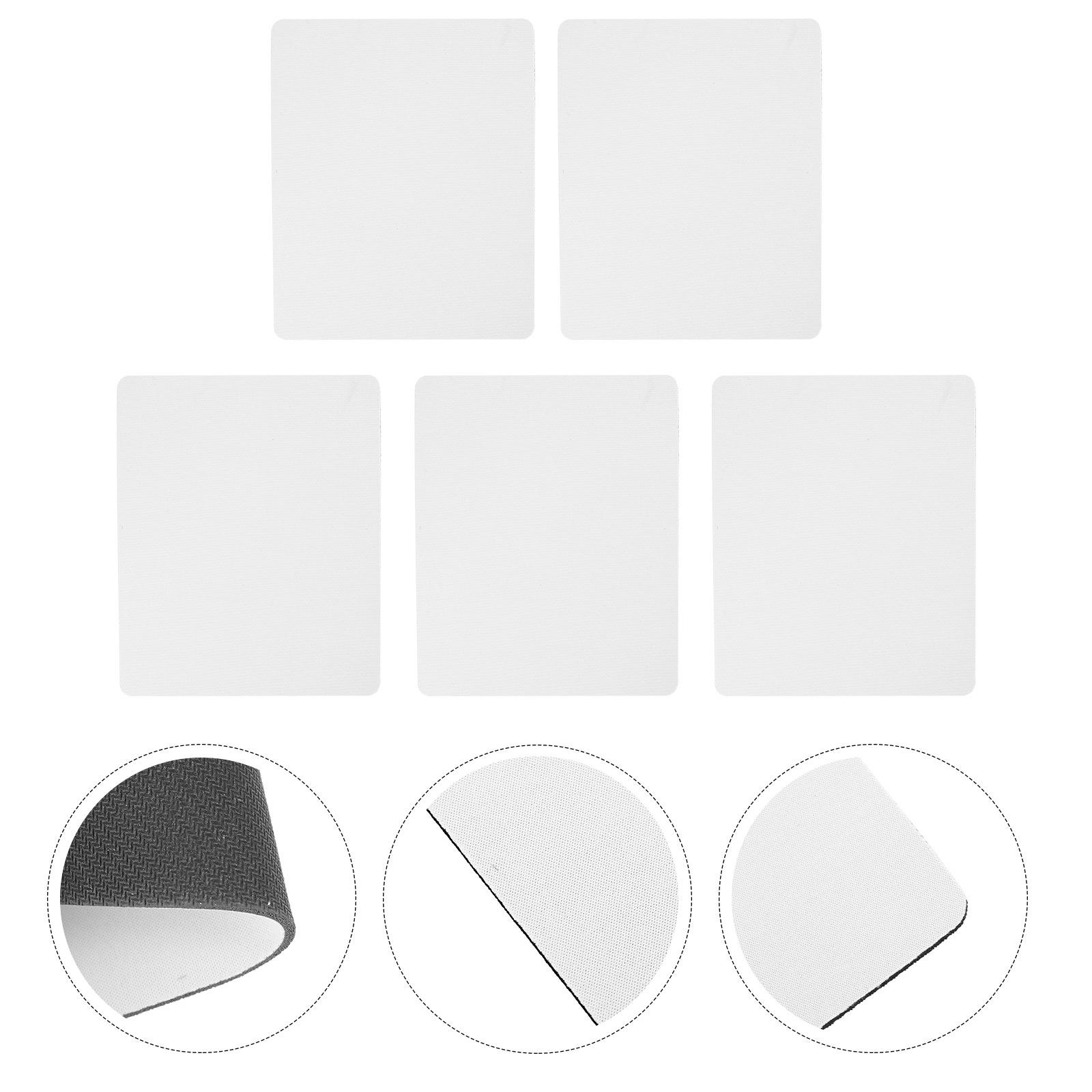 Mouse Pad Blank Sublimation - 5枚セット昇華型マウスパッドブランク、モダンデザイン、ゴム底、滑らかな表面、コンピューターゲーミングデスク用、昇華熱転写用