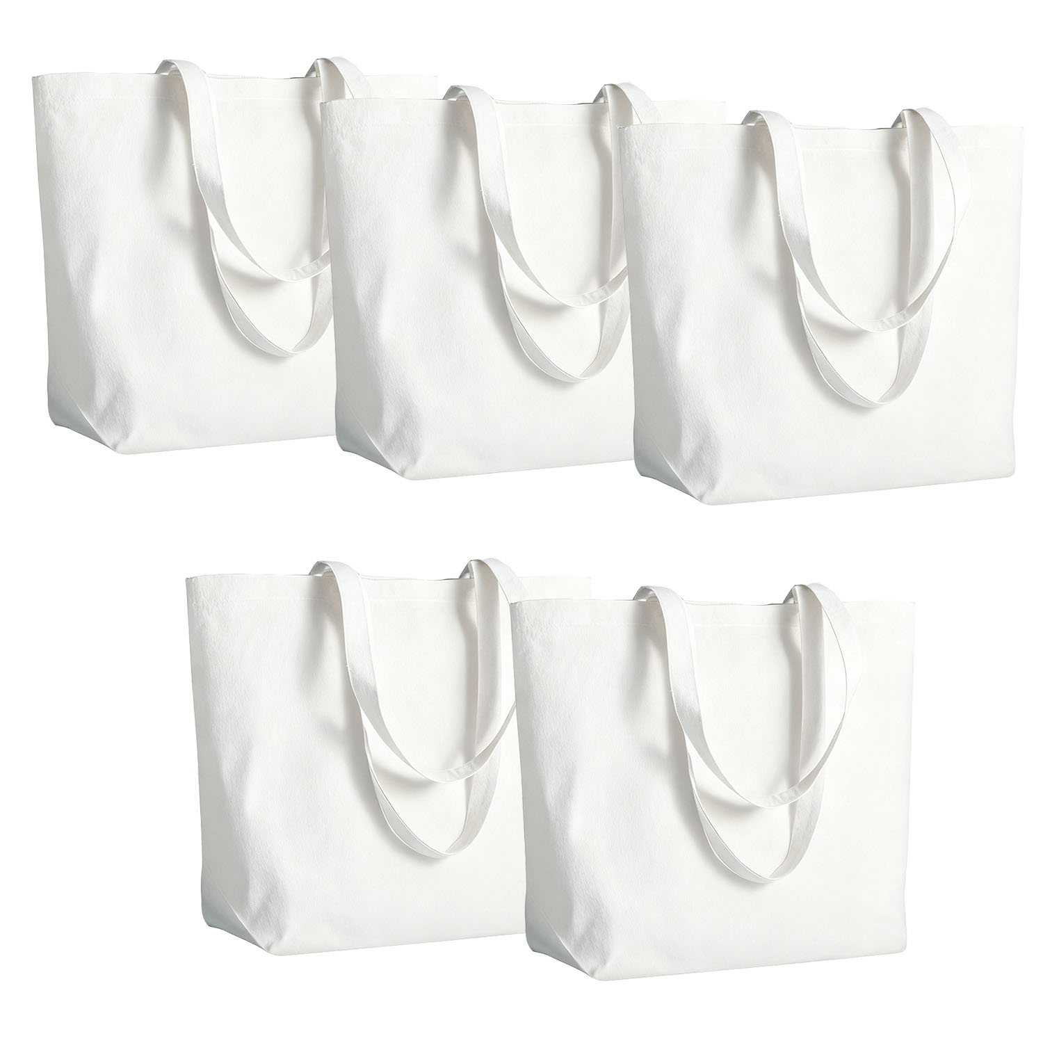 大容量昇華キャンバストートバッグ 5 個 – 折りたたみ可能 - Tote Bag Sublimation のレビューと価格
