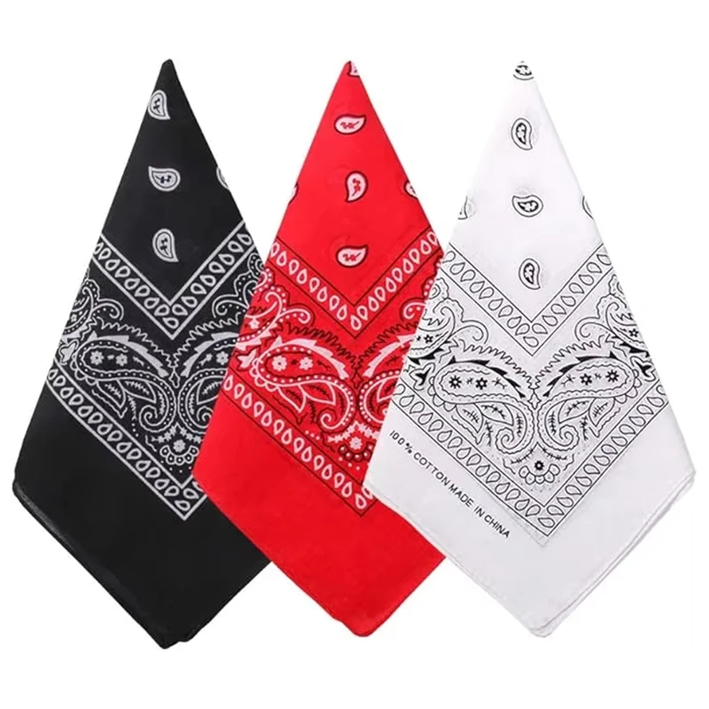 1 個ヒップホップカウボーイペイズリースカーフ大判バンダナヘ - Bandana Blank White のレビューと価格