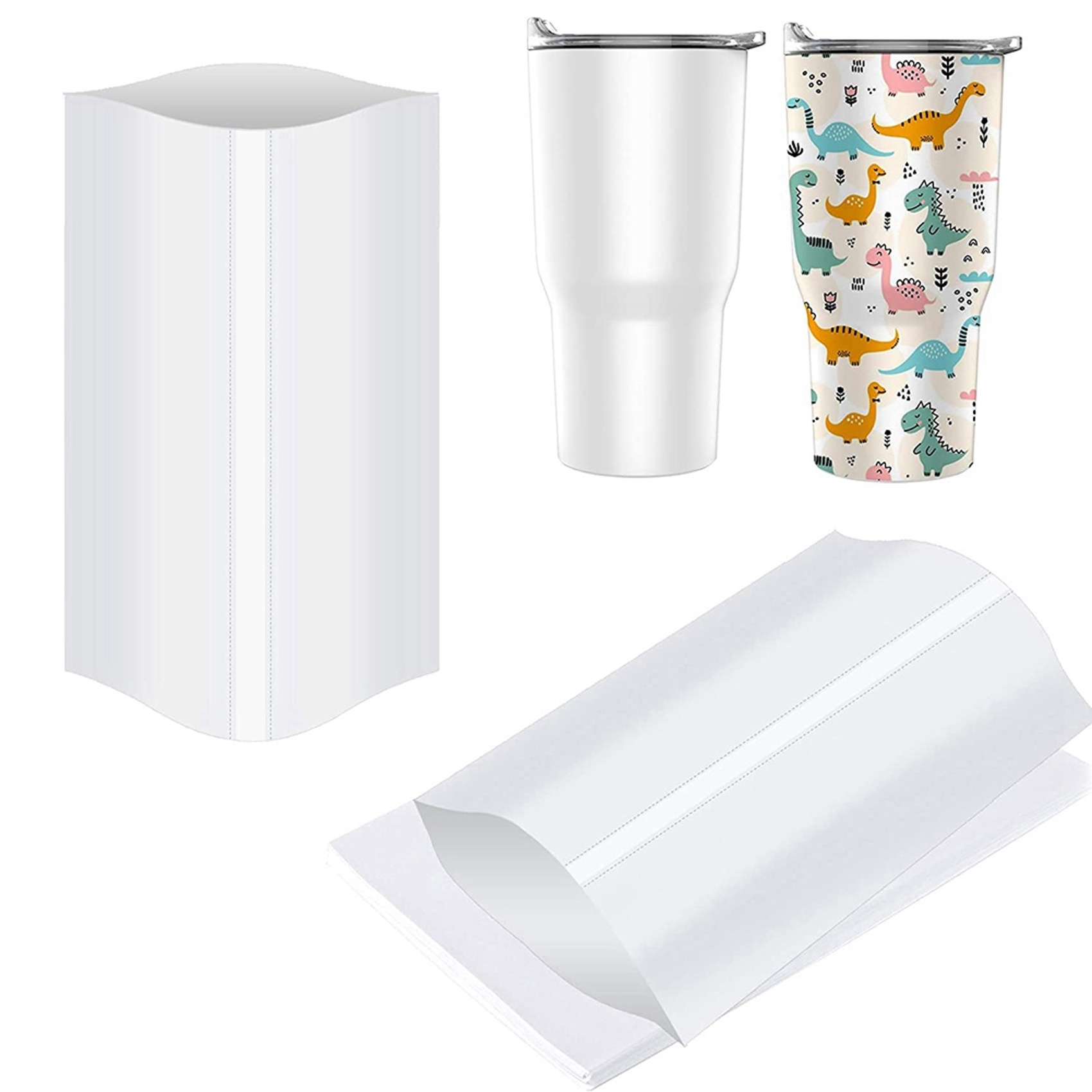 プレミアム8×12インチ昇華型シュリンク包装スリーブ、240 - Sublimation Mug White のレビューと価格
